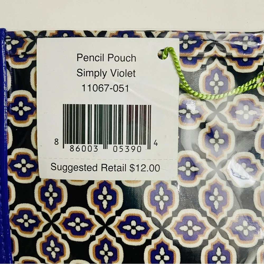 NWT - Vera Bradley Simply Violet Pencil Pouch